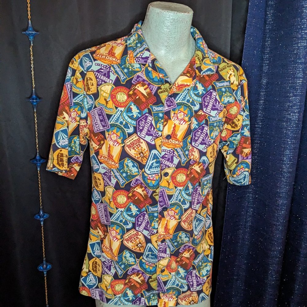 Disney Parks Disneyland Resort Attraction Shirt Retro Camp DCA EUC XL - Picture 2 of 7